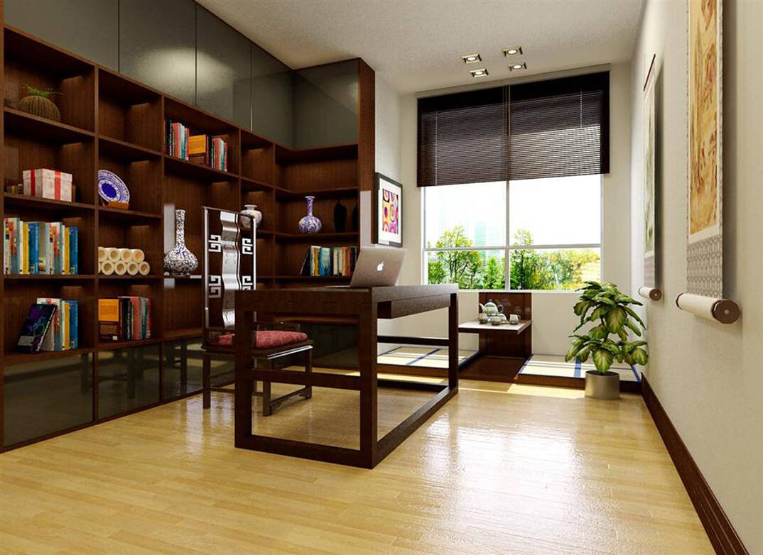 香溪庭院240m?别墅书房气概月博案例效果图