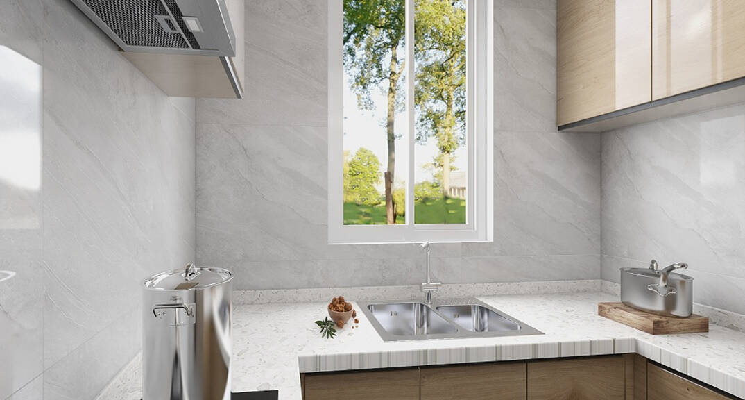 鑫江桂花园2室1厅81平厨房简约气概月博效果图