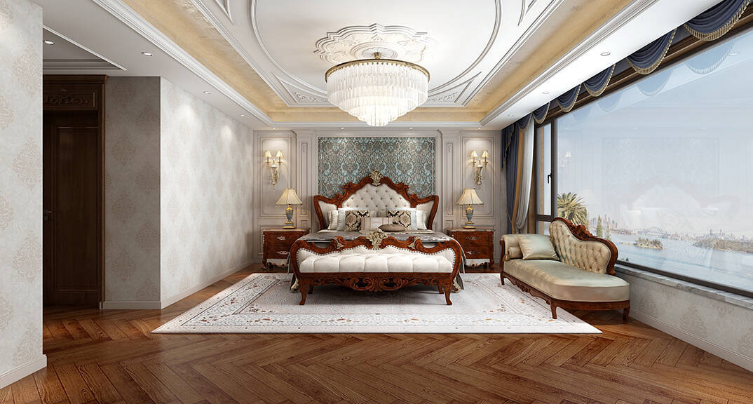 阚济浪至公海岸296平简欧气概月博效果图-一楼主卧