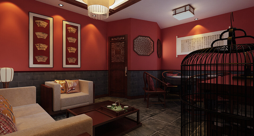 茶楼月博200㎡茶楼中式气概案例效果图4.jpg