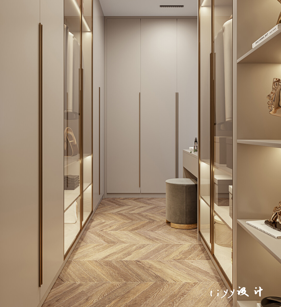 绿城晓峰湖畔190㎡四室二厅衣柜轻奢气概月博案例效果图.jpg
