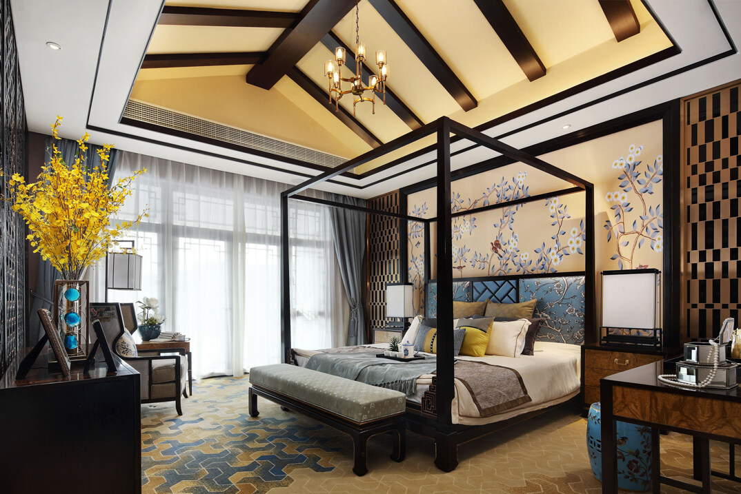 桂花园280㎡别墅次卧新中式气概月博案例效果图-详细.jpg