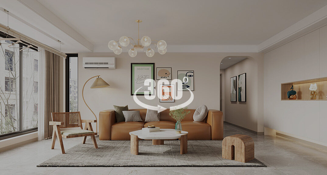 大都汇玺元116㎡三室两厅现代简约气概月博vr全景案例