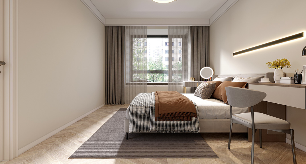 海韵广场128㎡三室两厅次卧现代简约气概月博案例效果图.jpg