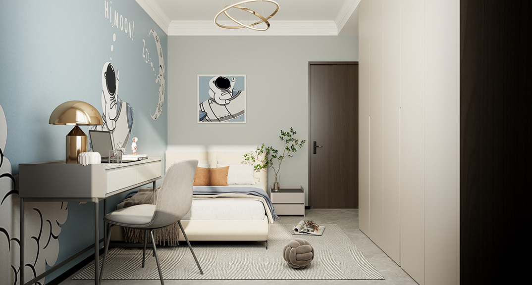 悦动湾142㎡四室两厅次卧现代气概月博案例效果图.jpg