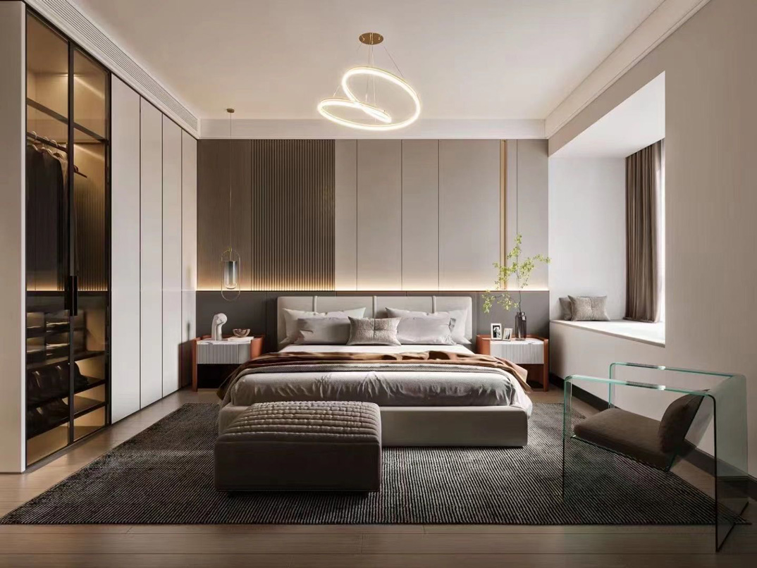 海信积米湾120㎡三室两厅主卧现代气概月博案例效果图-详细.jpg